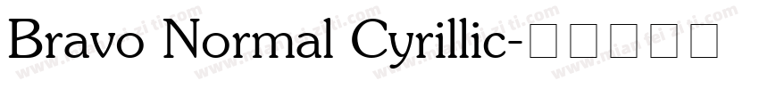 Bravo Normal Cyrillic字体转换